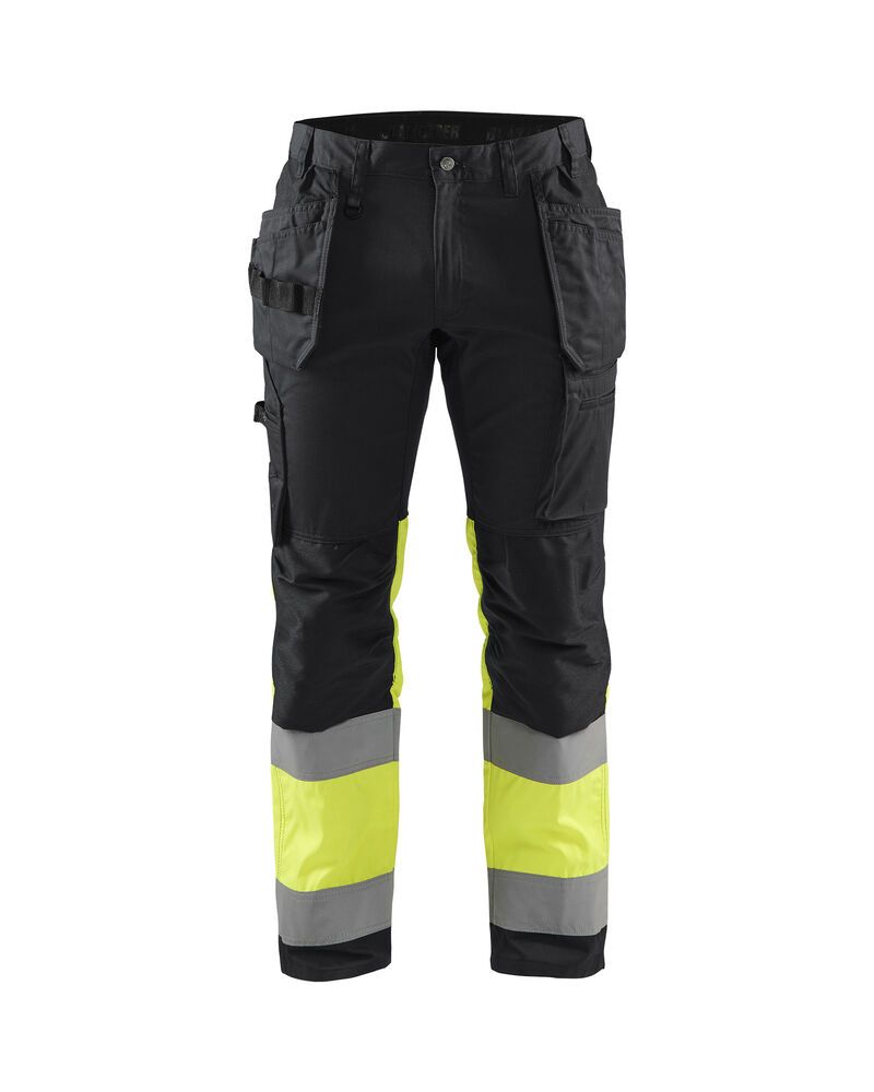 Blåkläder 1558 High Vis werkbroek met stretch