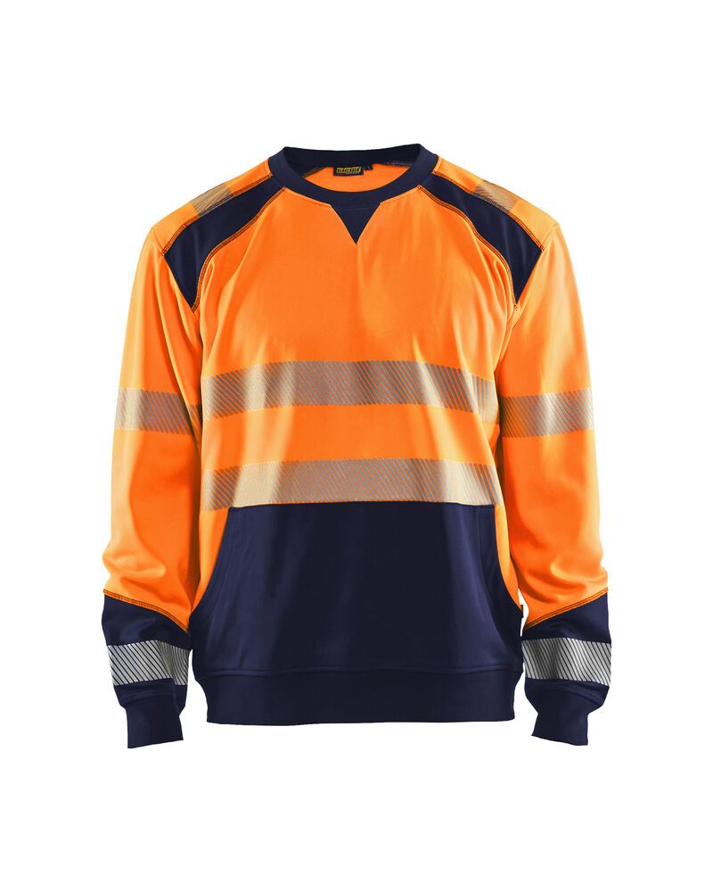 high vis oranje/marineblauw