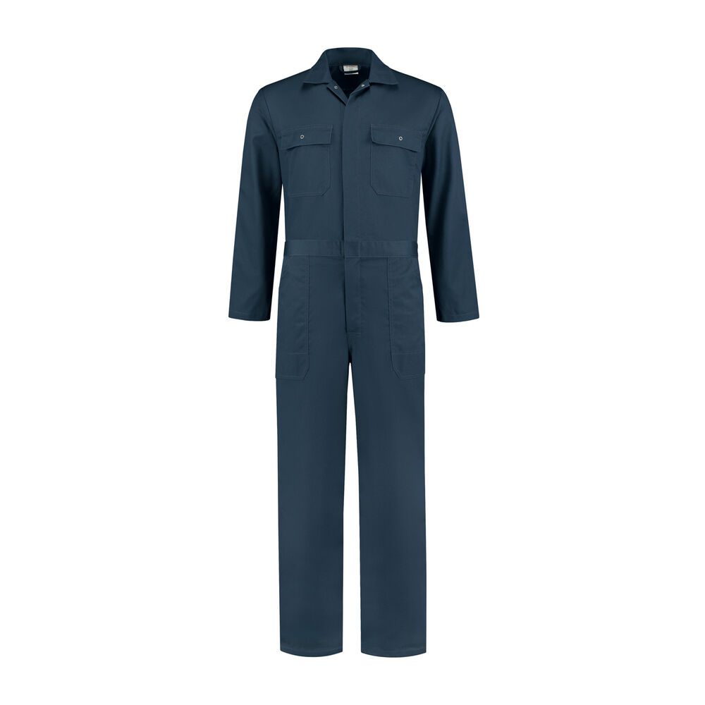Kinderoverall polyester/katoen navy maat 140