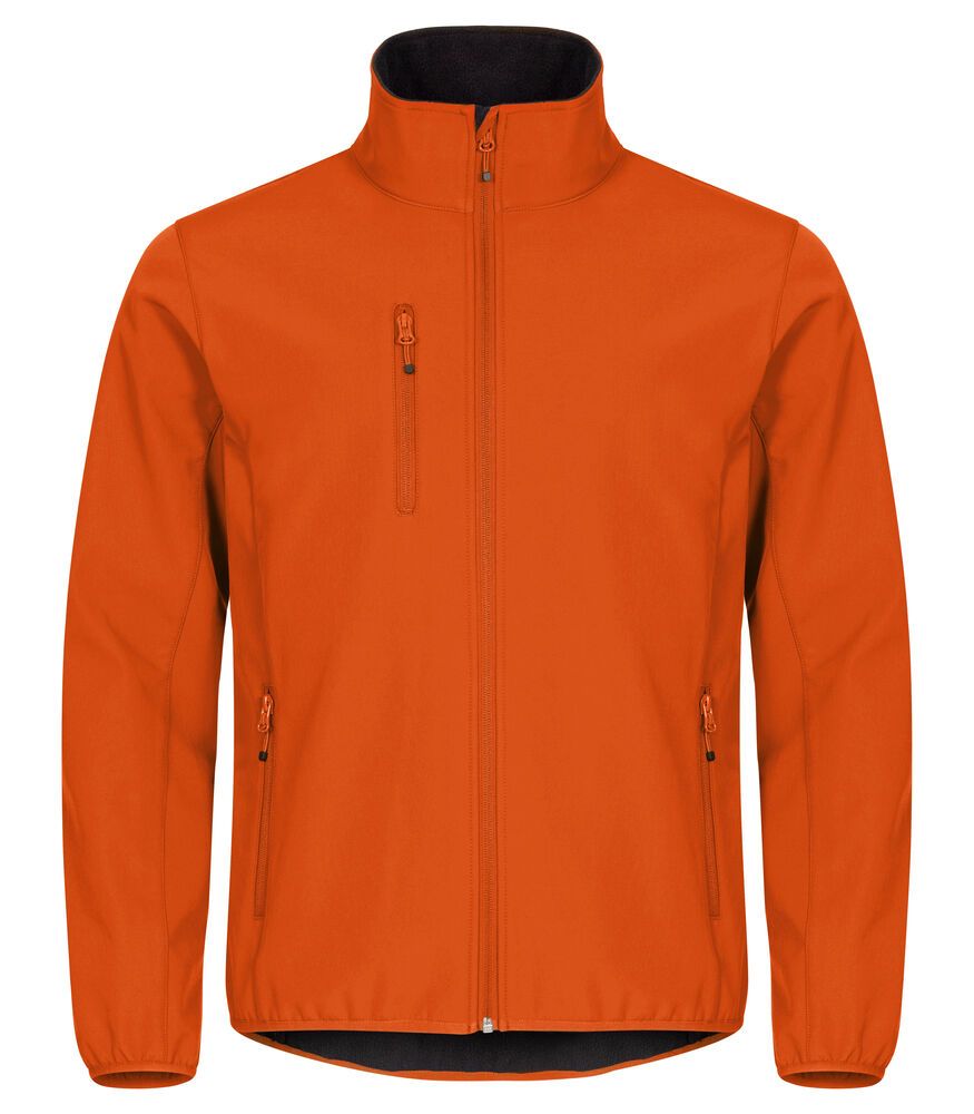 Classic softshell jacket heren diep oranje l