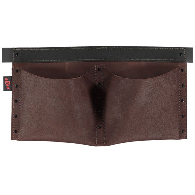 Spijkerschort 2 vakken (49x27cm) - Duurzaam leder - Lederen riem (125x4cm) | BSN-D | Eltee