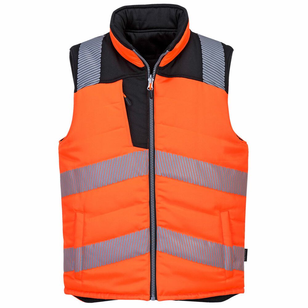 PW3 Hoge zichtbaarheid Bodywarmer, 2 zijde draagbaar.