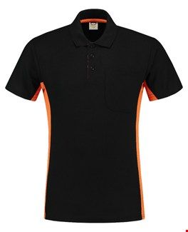 Tricorp 202002 Bi-Color poloshirt zwart/oranje M