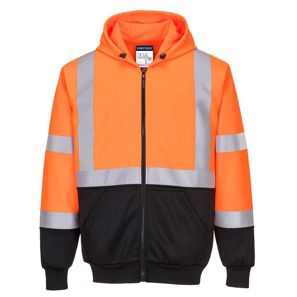 Hi-Vis Tweekleuren Hoody met rits