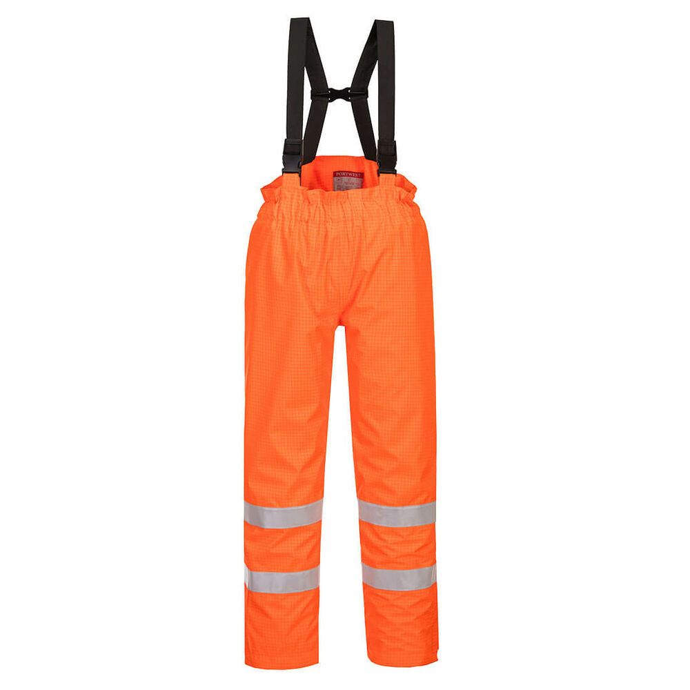 Bizflame Gevoerde Regenbroek  Hi-Vis Antistatisch FR