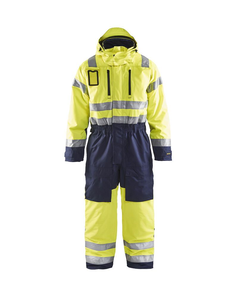high vis geel/marineblauw