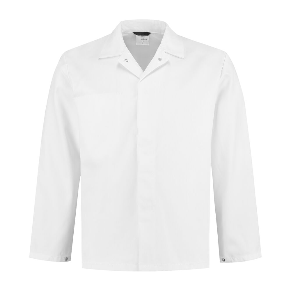 Foodstofjasje (kort) wit maat L