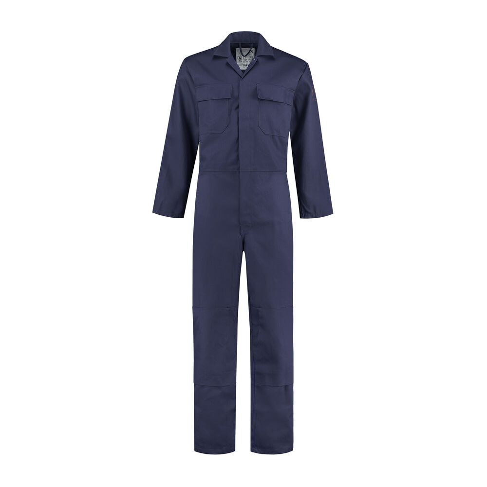 Overall vlamvertragend 100% katoen navy maat 176