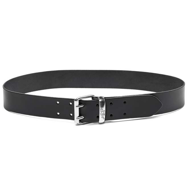 Lederen riem met dubbel pins gesp (125x5cm) | LBLM-50 | Eltee