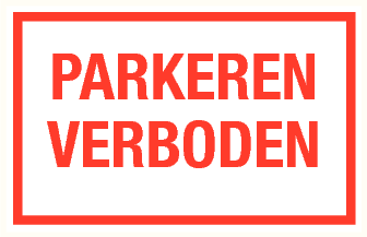 Parkeren verboden PP 400x250mm kunststof