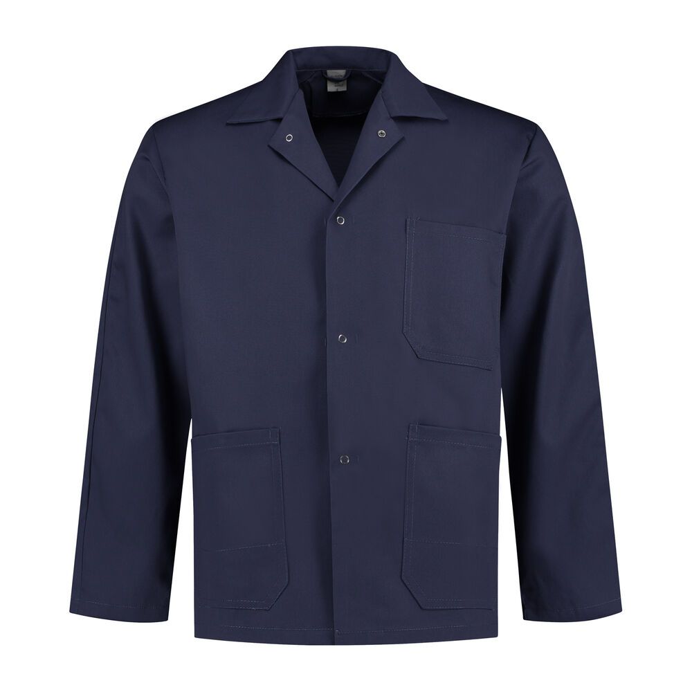 Werkjasje polyester/katoen navy maat L