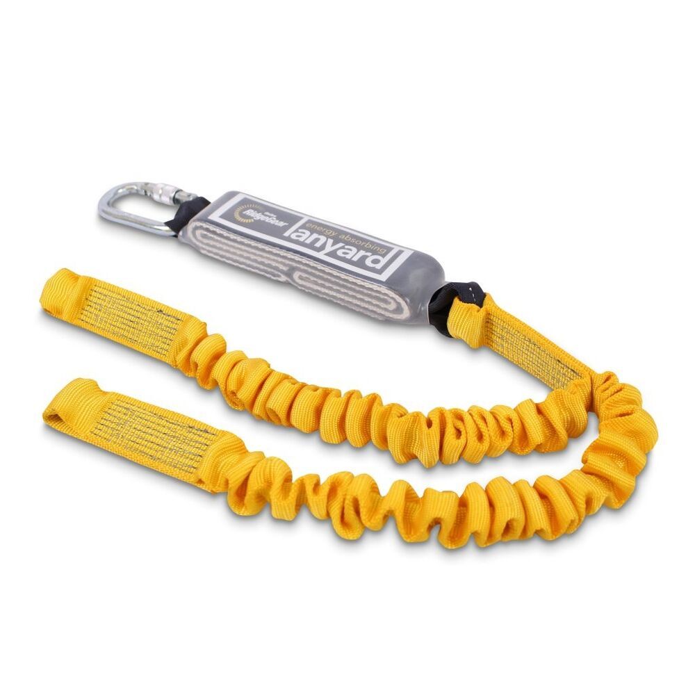 Twin Leg Elasticated Webbing Lanyard & Shock Absorber