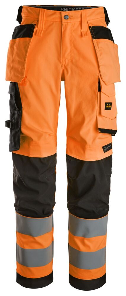 Snickers High-Vis, Klasse 2, Dames Stretchbroek met Holsterzakken 6743