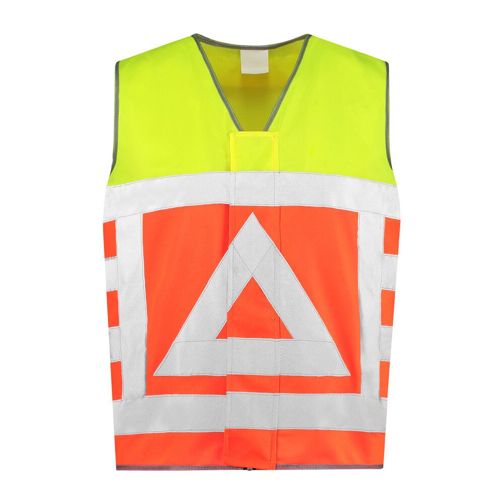 Veiligheidsvest verkeersregelaar 100% polyester geel-oranje maat L-XL