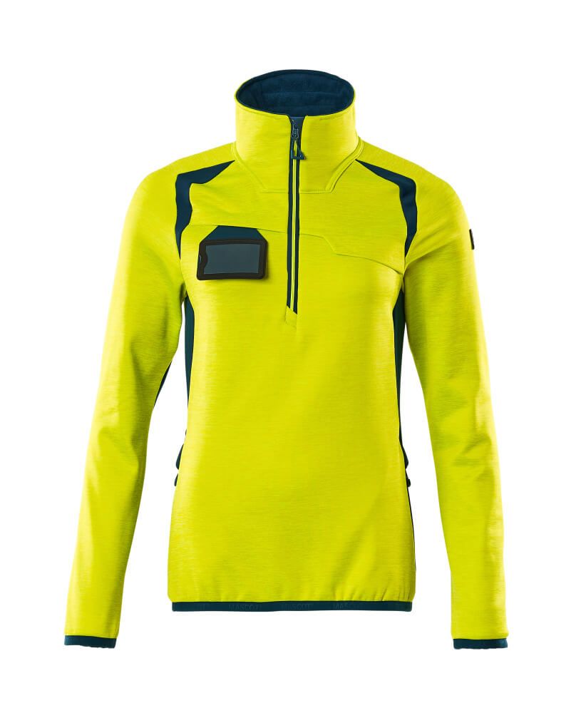 hi-vis geel/donkerpetrol