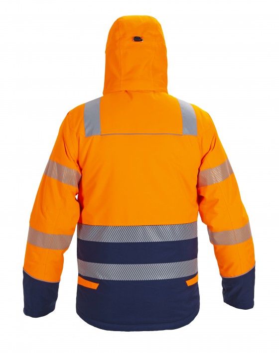 Winterparka Brussel orange/navy