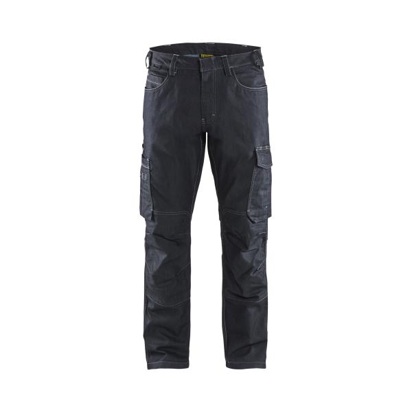 Blaklader Service‑broek Denim Stretch – Donker marine/zwart – Maat C60