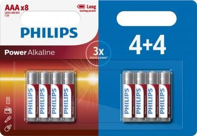 Philips Power Alkaline AAA/LR03 blister 4+4 (8 pack)