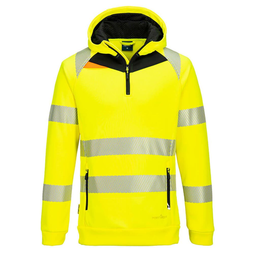 DX4 Hi-Vis 1/4  Hoodie met rits