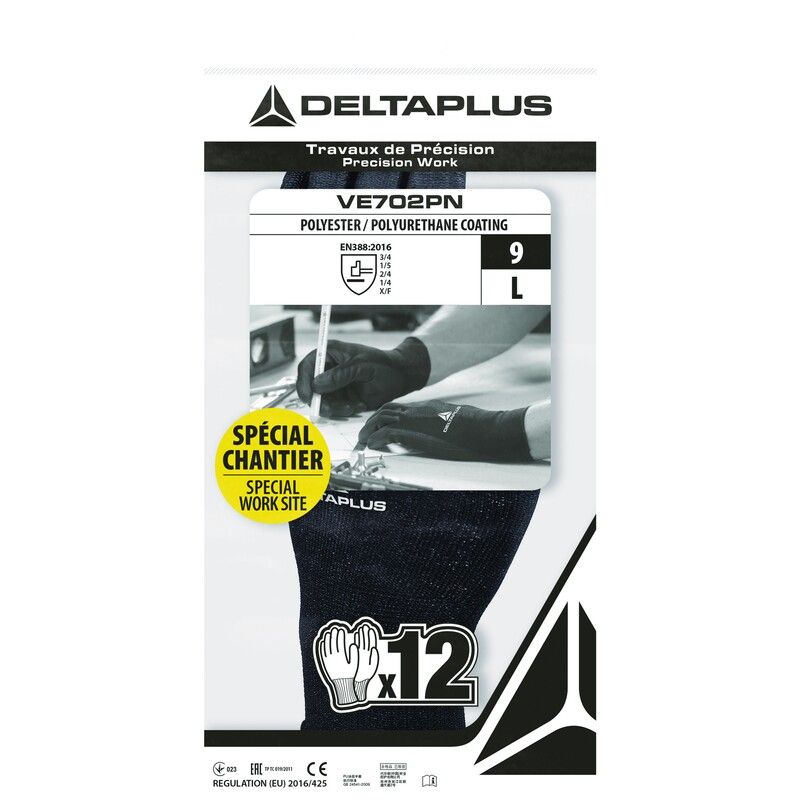 HANDSC 12 PAAR VE702PN SCHW 8 Delta Plus