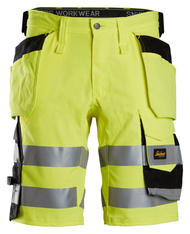Snickers Stretch Korte Broek met holsterzakken, High-Vis klasse 1 6135