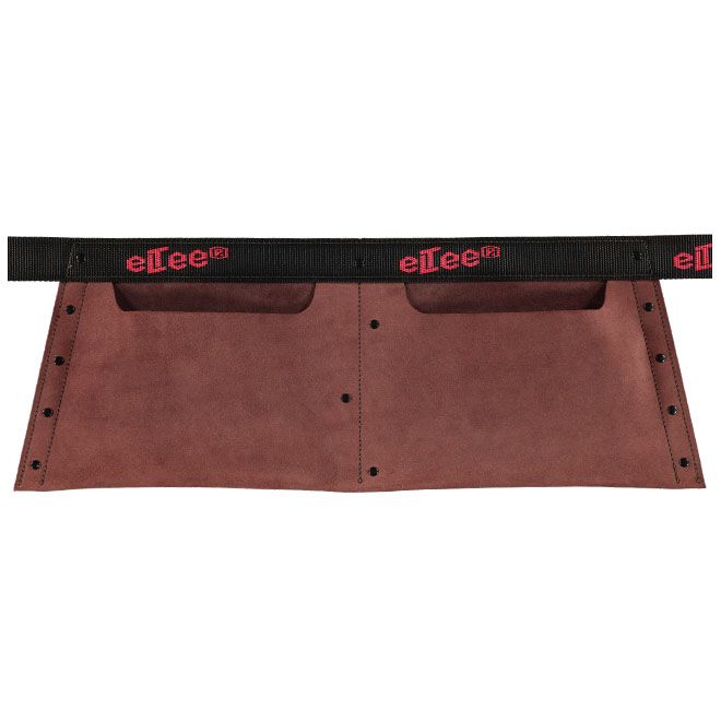 Spijkerschort 2 vakken (58.5x22cm) - Soepel leder - Riem met snelsluiting (135x4cm) | NPL-L | Eltee