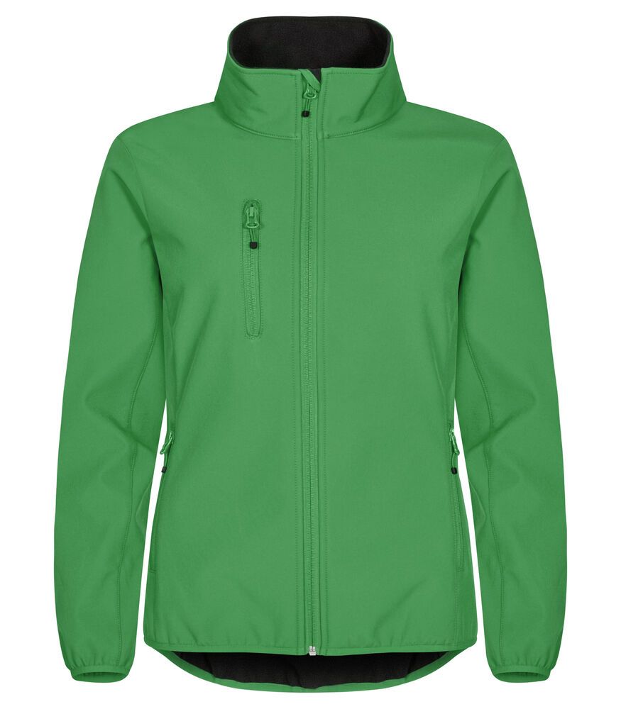 Classic softshell jacket dames appelgroen