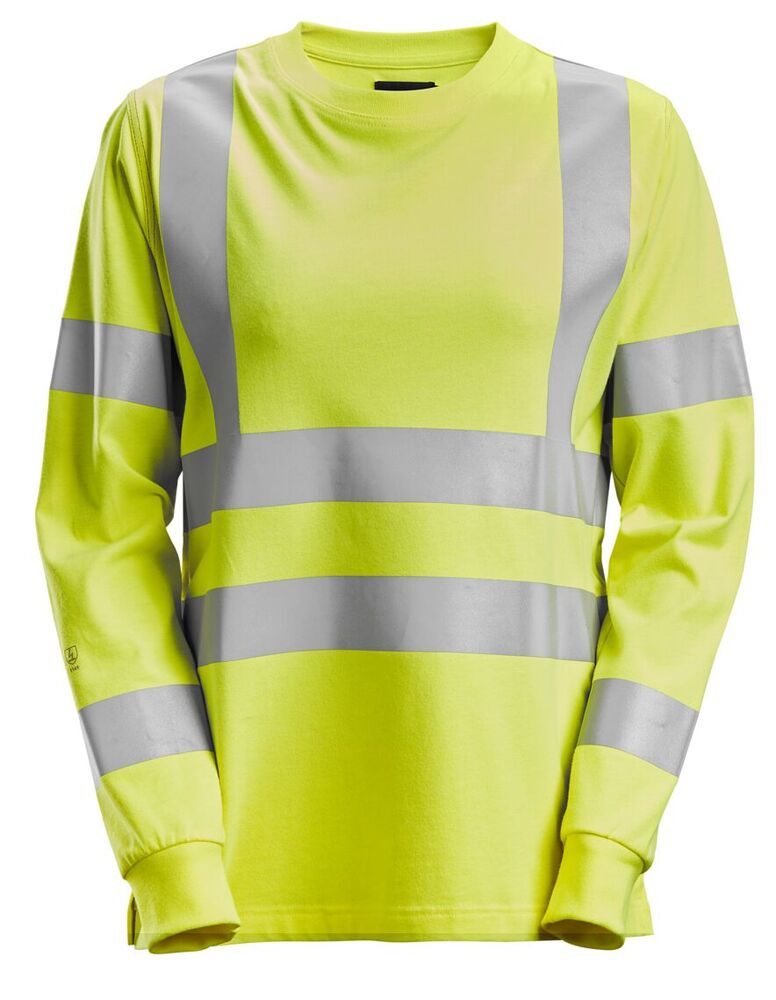 Snickers ProtecWork, Dames T-shirt met Lange Mouwen, High-Vis Klasse 3/2 2476