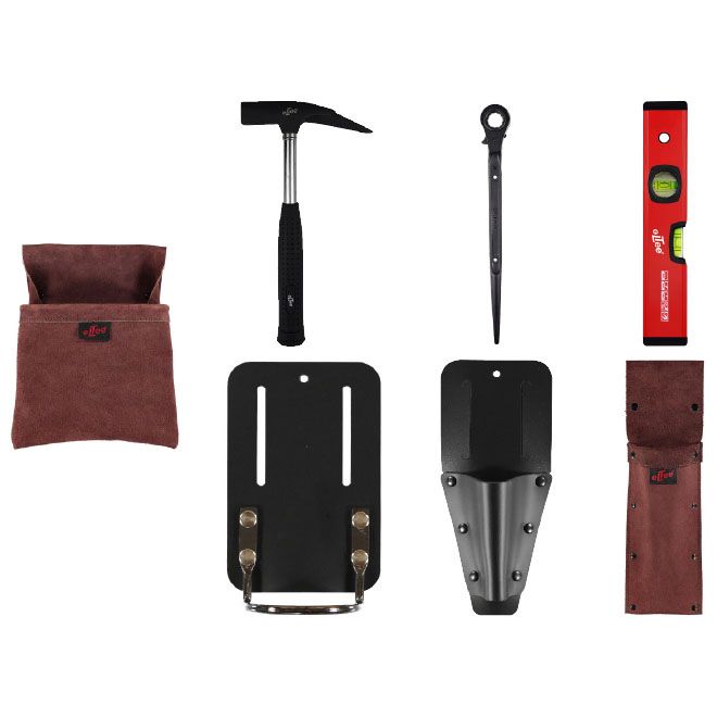 Steigerbouwset 7 delig met blok waterpas | SCS-LB | Eltee